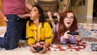 BrazzersExxtra – Gamer Girl Threesome Action – Jeni Angel, Madi Collins, Van Wylde