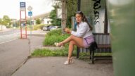 PublicAgent – Latina Tries Czech Sausage – Ariana Van X